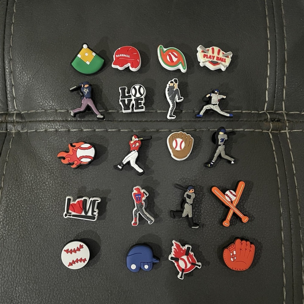 Baseball Croc Charms 20pk